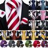 Mens Silk Ties Blue Red Black Gold Solid Paisley Striped Tie Necktie Set Wedding