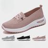New Casual Women's Shoes Flying Woven Breathable Mom Shoes Shallow Single Shoes