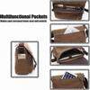 Casual Canvas Crossbody Bag for Men, Trendy Everyday Messenger Shoulder Bag In Coffee Tone