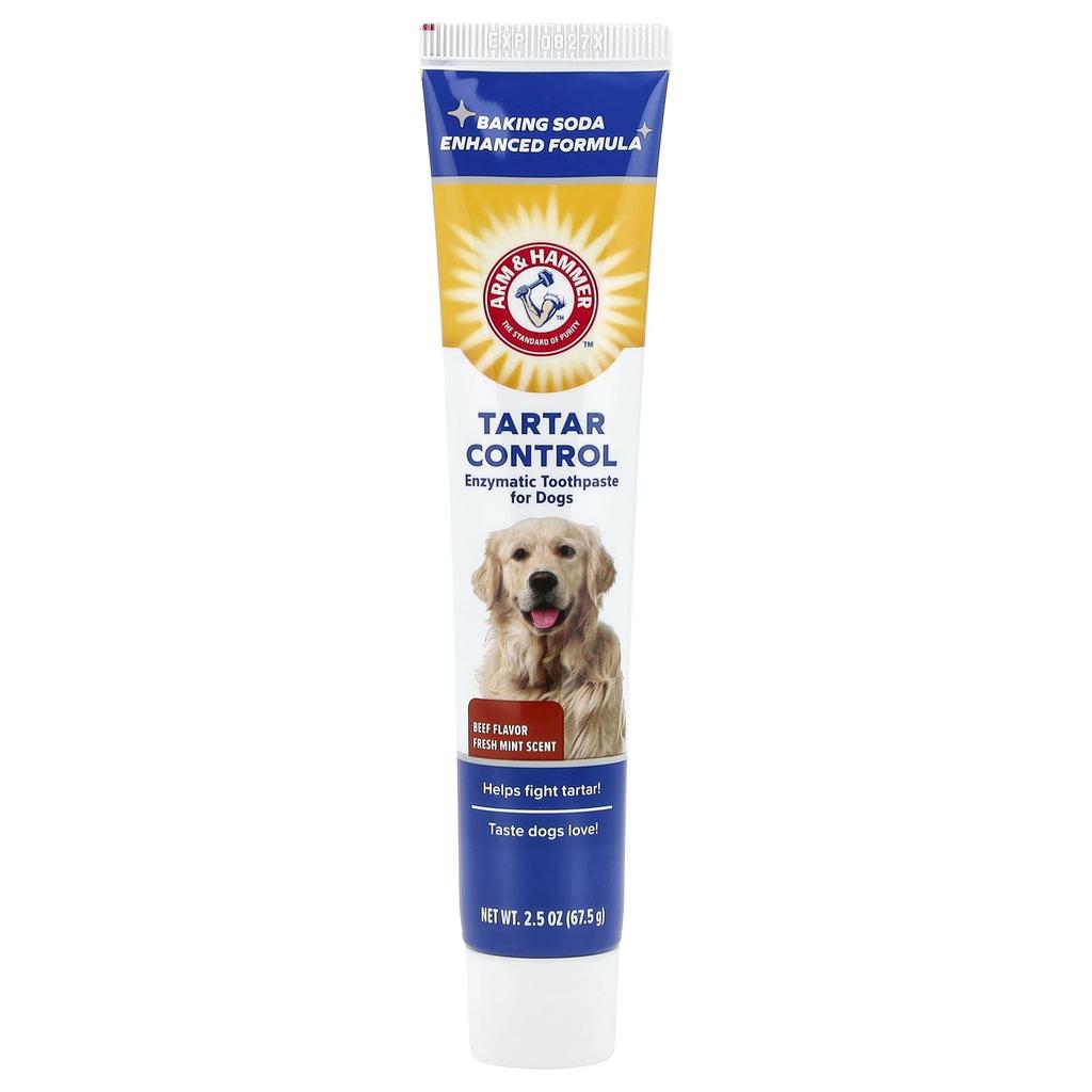 Arm & Hammer Tartar Control, Enzyme Toothpaste for Dogs, Beef, 67.5G(2.5Oz)