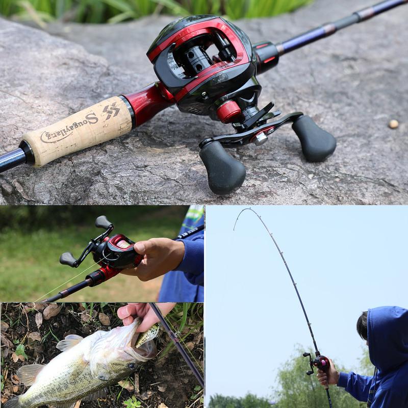 Комбинированные удочки и катушки Удочка для наживки 1,8 м/2,1 н с катушкой 17+1 BB для рыбалки в путешествиях