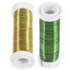 2Pcs Yellow Green Artificial Stems Filigree Crafts Floral Wire Wreath Making Supplies Florist Wire Crafting Wire Flower