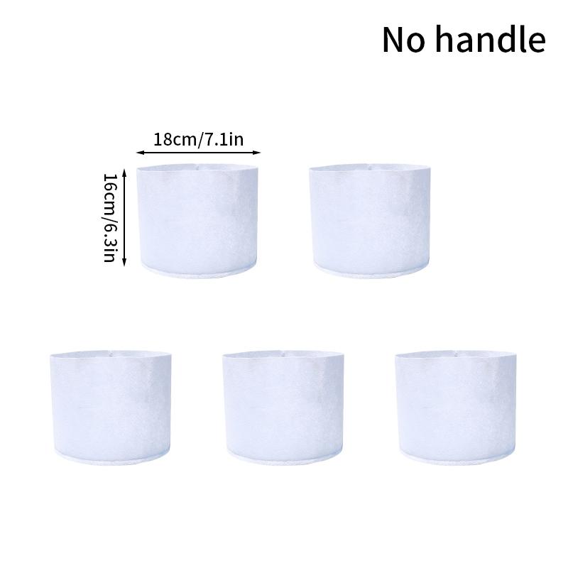 5PCS Non-woven Fabric Tree Planting Bags Thickened White Large Saplings Seedling Pots Garden Flower Pots Nursery Grow Bags