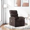 VidaXL Reclining Massage Armchair Dark Brown Fabric 371706
