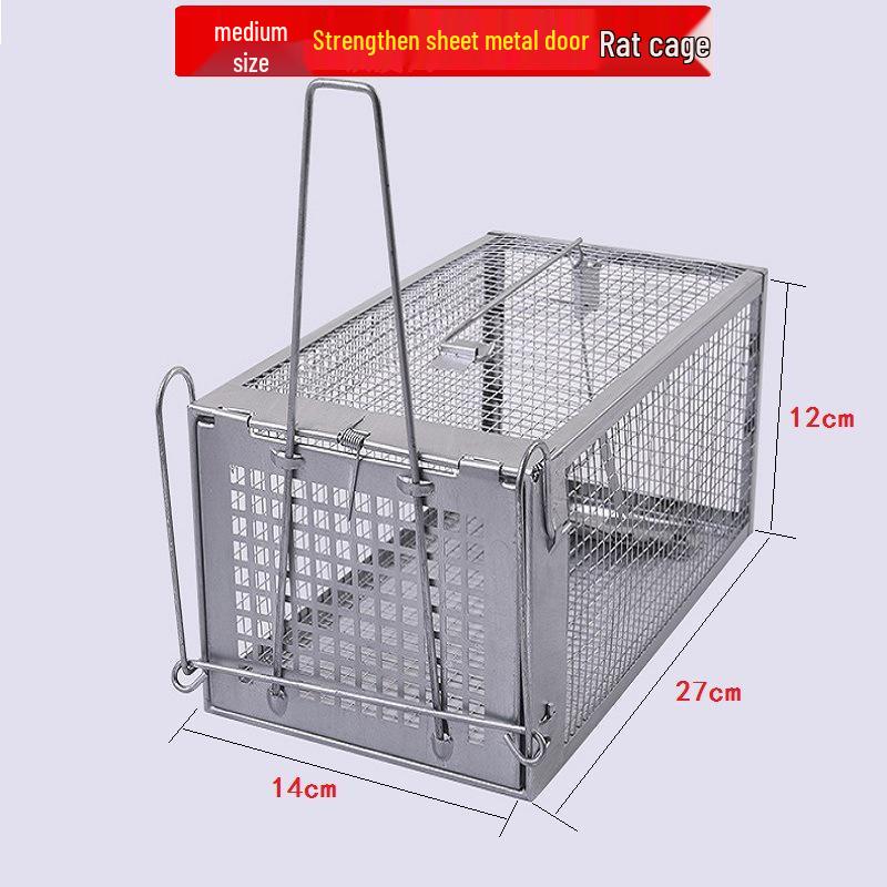 Large High-Sensitivity Mouse Trap Cage with Pedal Mechanism for Rodent Extermination