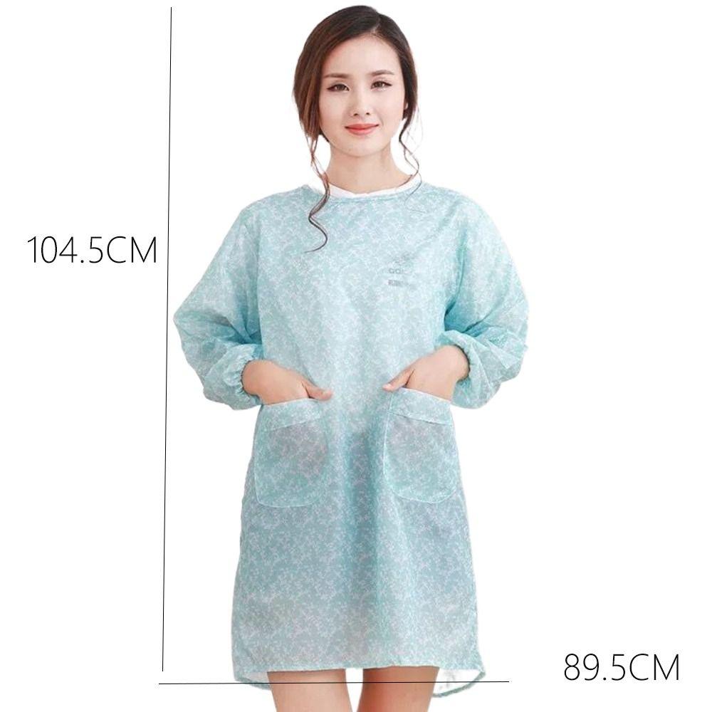 Polyester Long Sleeve Apron Oil Resistant Kitchen Long-Sleeved Smock Waterproof Apron Canteen