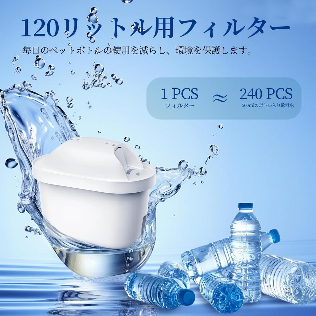 Water Purification Filter Replacement for Cartridge for Water Purification Pot High Removal Filter Style Water Purifier Set of 8 [BRITA MAXTRA] - -