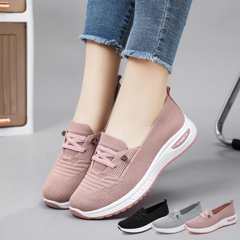 Women Casual Breathable Walking Mesh Flat Gym Vulcanized Shoes