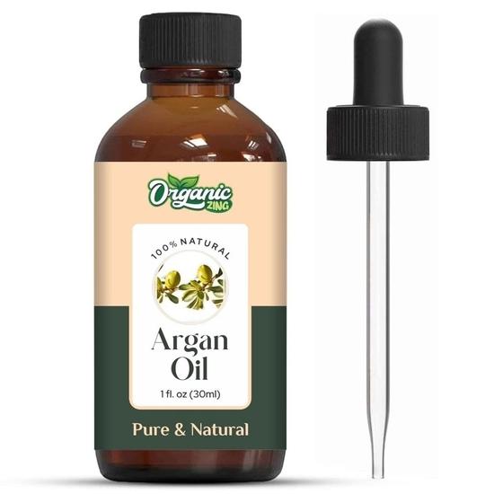Organic Zing Argan Oil Pure & Natural for Skin, Face, Hair Care & Massage - 30ml