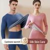 2025 Cashmere Silk Warm Underwear Set: Men's & Women's Autumn/Winter Wool Base Layer