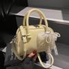 Trend Fashion Handbag Women's 2025 New Niche Bowling Bag Casual Commuting Shoulder Messenger Small Square Bag
