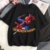 Summer Cartoon Printed T-shirt Spider-Man Pattern T-shirt Women's Casual Round Neck T-shirt Harajuku Streetwear Tops