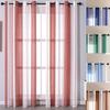 1 Pcs Stripe Sheer Curtains Living Room Tulle Curtains Modern Drapes Linen Fabric Window Treatment Drapes Blinds Voile Curtain