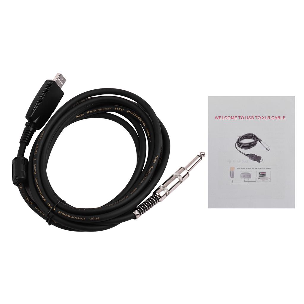 USB Guitar Andio Cable USB Male Interface To 6.35mm (1/4inch) Mono Electric Guitar Connection Cable