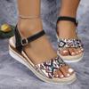 Fashion Women Fashion Platform Sandals 2024 Summer Peep Toe Wedges Gladiator Sandals Woman Non Slip Thick Soled Beach Shoes 36-43
