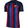 Striped Letter Logo Print Short-Sleeve Football Jersey Fan Edition 2022-23 Season Barcelona Home Men Sports Jersey Deep-Blue DM1840-452