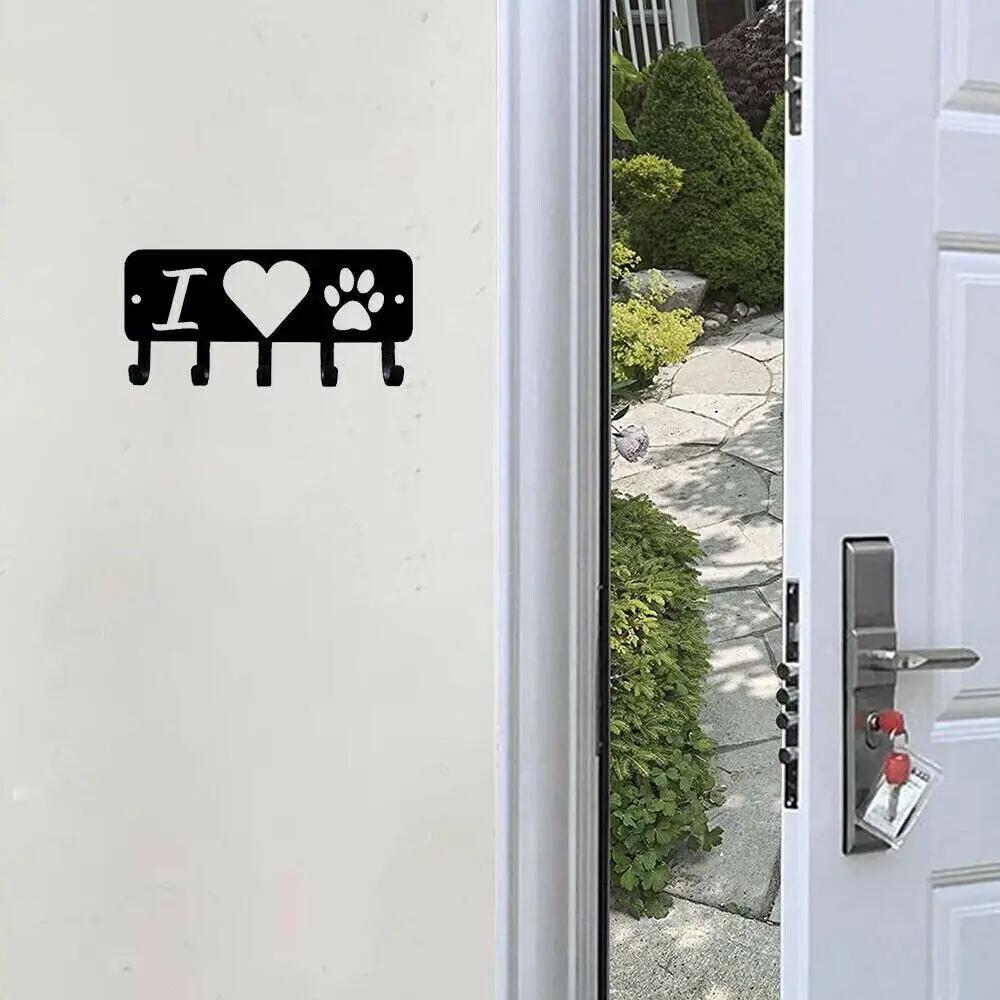 Сердце Собака монтируется навесной металлический подвесной настенный арт-объект для домашнего декора аксессуары - Декоративный органайзер для ключей и аксессуаров