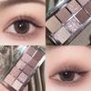 10 Colors Eyeshadow Shimmer Pearly Matte Sequins Earth Color Eyeshadow Palette Waterproof Long-Lasting Makeup