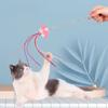 Cute Pet Cat Toys Fairy Funny Cat Stick Feather Ribbon Bite-resistant Funny Cat Stick with Bell Toy  Cat Toy Cat Dancer Wand