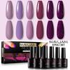MAYJAM 6Pcs/set Purple Series Gel Nail Polish 2022 Women Fashion UV Led Lamp Nail DIY Gel Polish Lady Nail Care & Polish Valentine's Day Gift