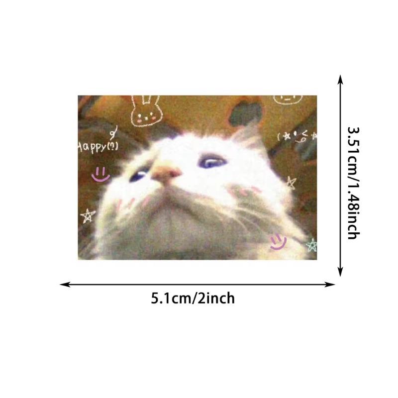 62pcs Sweet American Style Cat Scrapbook Journal Sticker Cute Cartoon Kitten Stationery Sticker DIY Decor Luggage Laptop Sticker