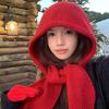 Knitted Scarf Cap Thickened Ear Protection Cap Korean Style Ski Beanie Cold Weather