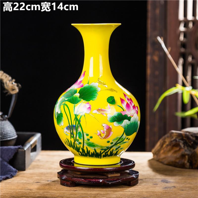 Chinese Style Ceramics Vase Jingdezhen Black Porcelain Crystal Glaze Flower Vase Home Decoration Accessories Handmade Vases