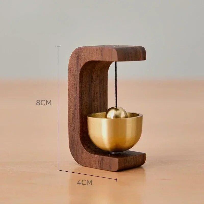 Entrance Wireless Doorbell Shopkeeper's Bell Wind Bell Door Opening Wooden Clock Reminder for Home Small Bell Decorations