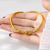 Vietnamese Gold Openwork Double Gourd Interlocking Bangle - Women's Trendy Court Style Imitation Gold Bracelet