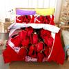 Red Rose Romantic Valentine's Day Floral Duvet Cover for Women Girls Valentine's Day Gift  Flowers Print Quilt Cover Room Decor