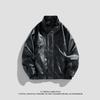 American Street PU Leather Bomber Jacket for Men In Spring and Autumn Trendy Brand Design High-end High Street Jacket for Men