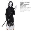Halloween Grim Reaper Costume for Kids Glow-in-the-Dark Cosplay Outfit with Scythe for Halloween Parties Dress-Up