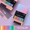 Soft Pastel Macaron Colors 12 Pcs Oily Colored Pencils Drawing Pencil Set Sketch Pencil Kit for School Coloring Art Supplies In Tin Box