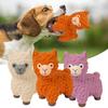 Dog Chew Toy Bite Sound Effect Resistant with Alpaca Shape Latex Cartoon Pet Dog Teeth Grinding Toy Pet Supplies