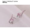Banyan Tree S925 Silver U-Shape Diamond Luxury Earrings for Women - Korean Niche Cold Style