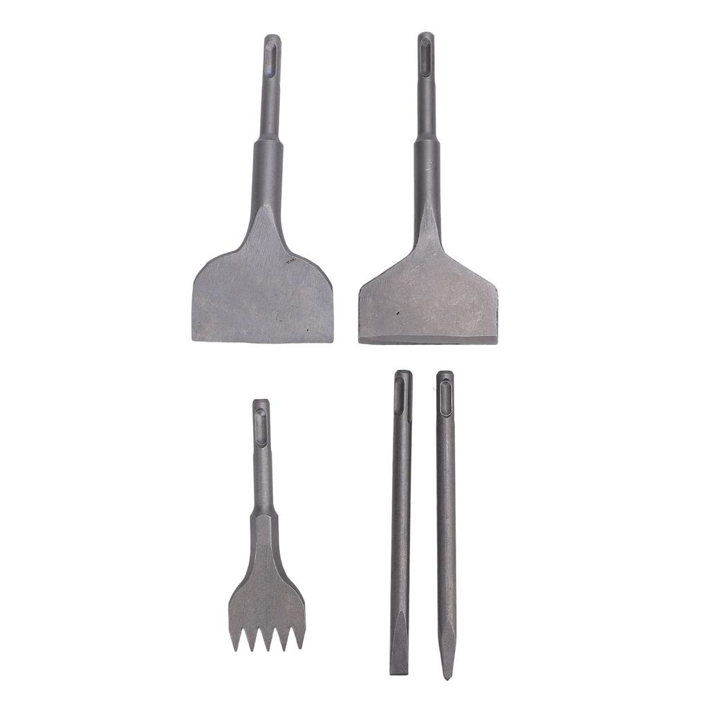 5Pcs Chisel Set Metal Mechanic for Hammer Drills Tile Removal Bits Industrial Tool