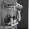 Bathroom Towel Rack Vanity Storage with Hooks Wall-mounted Toilet Racks Towel Rack Kitchen Organizer Wash Storage Rack