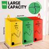 149L Recycling Bin Waterproof Recyclable Garbage Bag with Colorful Printing - Foldable Bottle Recycling Storage for Home Kitchen