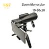 Professional Design Handheld Telescope 10-30x50 Long Range Zoom Monocular For Smartphone With Adapter & Tripod