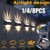 1/4/8PCS Solar LED Garden Solar Light Street Solar Light Solar Powered Fence Lights Outdoor Garden Path Waterproof Wall Lamp