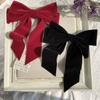 Velvet Bowknot Hair Clips Wine Red Bang Clip Sweet Large Bow Hairpin  Girls