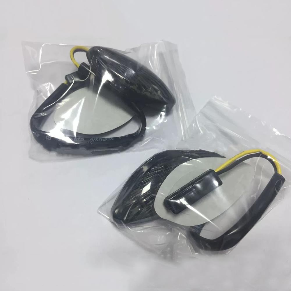 2x Smoke Flush Mount Amber LED Turn Signals Lights For 2013-2019 Honda Grom 125