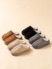 Winter Indoor And Outdoor Solid Color Thick-soled Non-slip Lightweight Warm Ladies Slippers