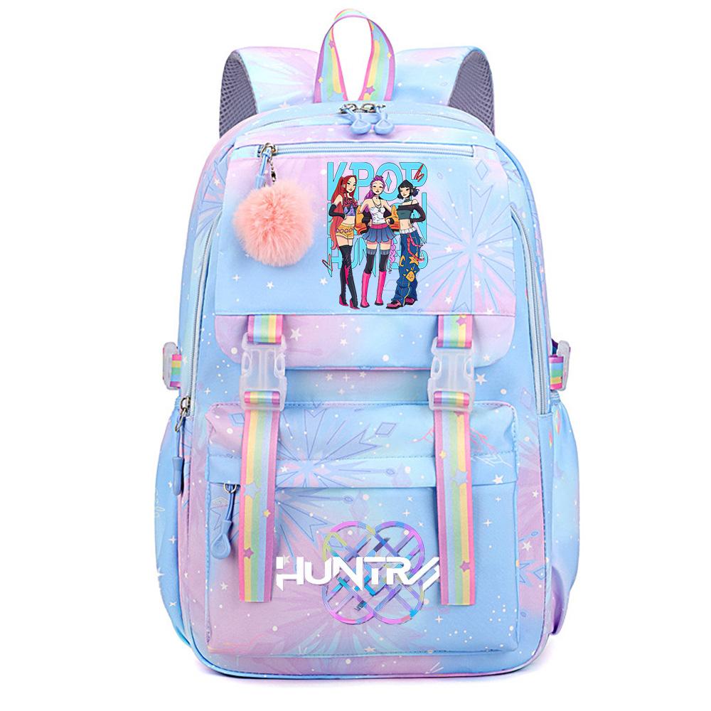 Cute Anime K-Pop Demon Hunters Printed Large Capacity Waterproof Backpack Teenger Student Girl Boy Schoolbag Bookbag Women Travel Bag Rucksak
