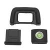 22mm Camera Viewfinder Eyepiece Eyecup with Camera Hot Shoe Cover and Level for Nikon D7500