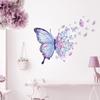Purple Butterfly Wall Stickers For Bedroom Living Room Decoration Girls Room Wall Decals Removable Wallpaper Pvc Murals
