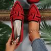 Leisure Flats Women Summer Casual Slip On Pointed Toe Fashion Shoes Women Solid Butterfly Knot Casual Platform Flats Plus Size