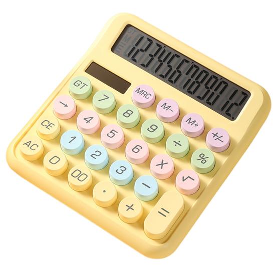 Calculator Typewriter Style Large LCD Display Easy Reading Round Keys Calculator for Everyday Office Use