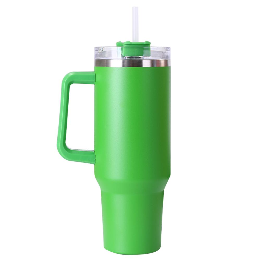 40oz Straw Insulated Tumbler with Handle Portable Water Cup Stainless Steel Vacuum Thermal Insulated Mug for Cold Hot Beverages