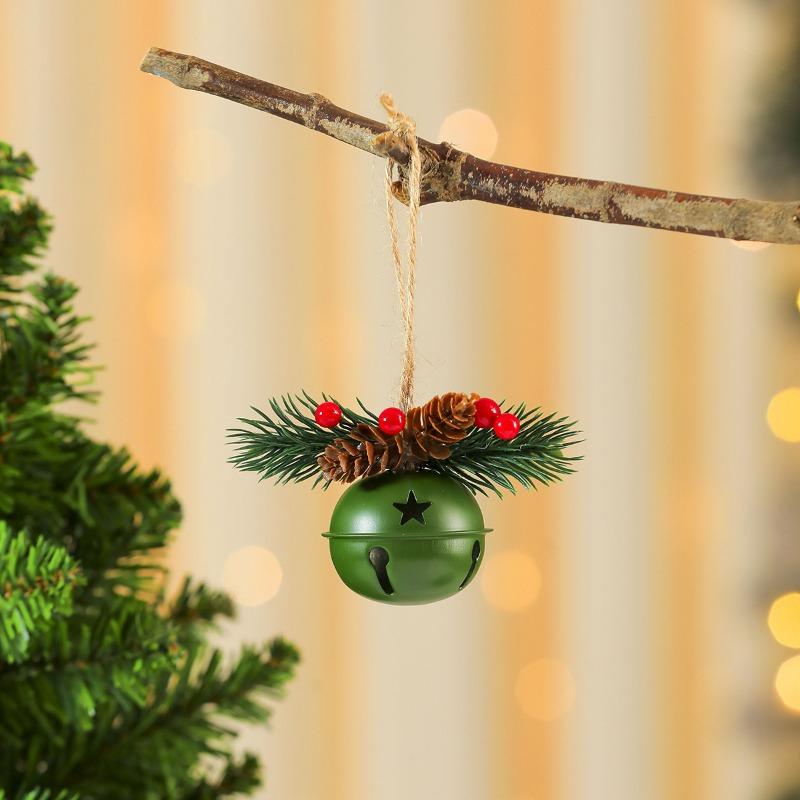 New Christmas Bell Door Hanging Bell, Red Fruit Pinecone Wind Chime, Christmas Tree Hanging Piece, Christmas Decoration